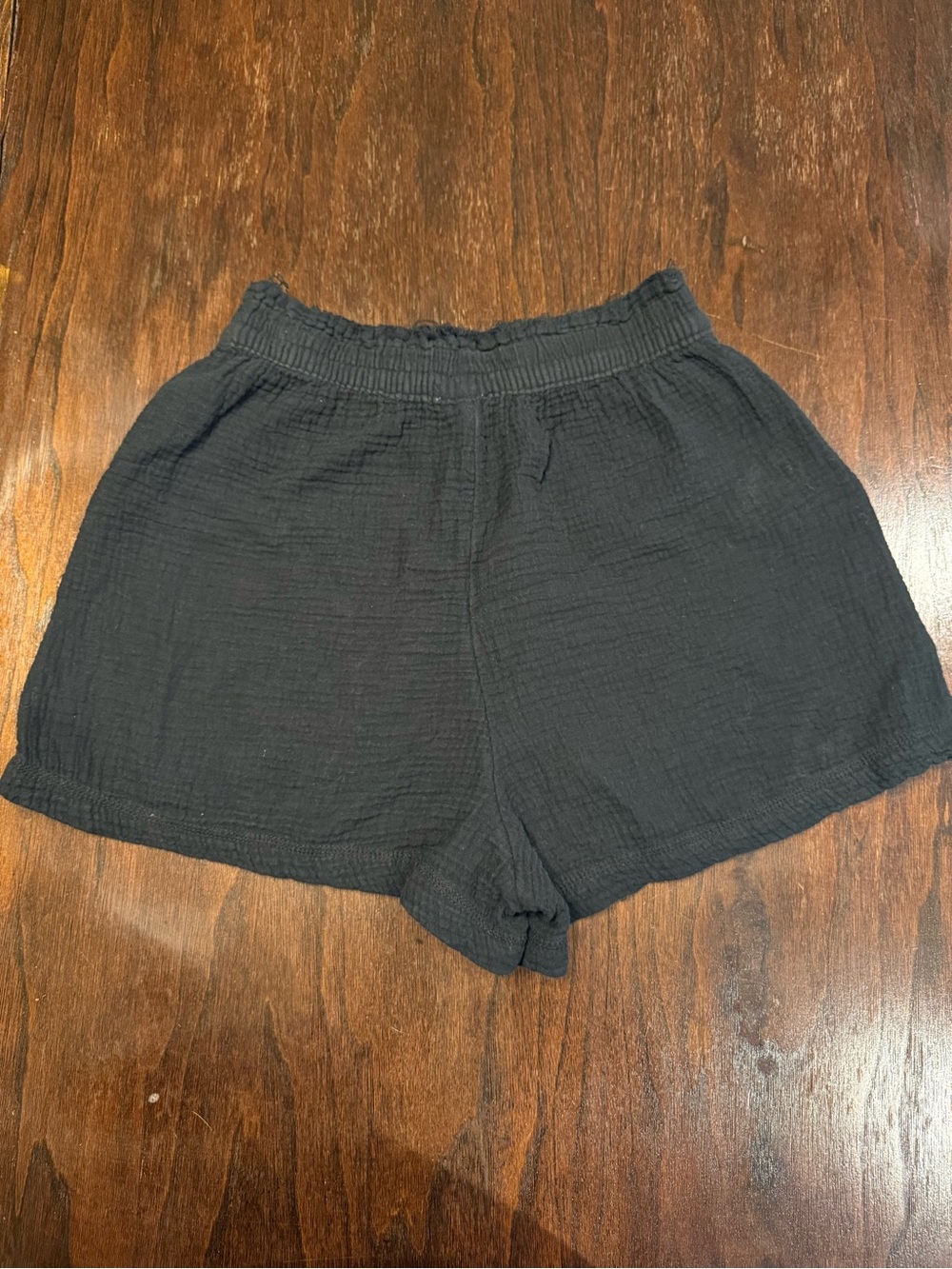 Aerie Gauzy High Waisted Short In Black Womens Size XS Cozy Lounge Beach Freyed - Picture 6 of 12